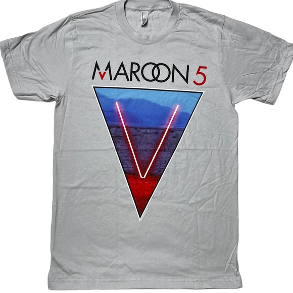 NWOT American Apparel Maroon 5 Tour 2015 SS Graphic T-Shirt Unisex Sz M - Picture 1 of 8